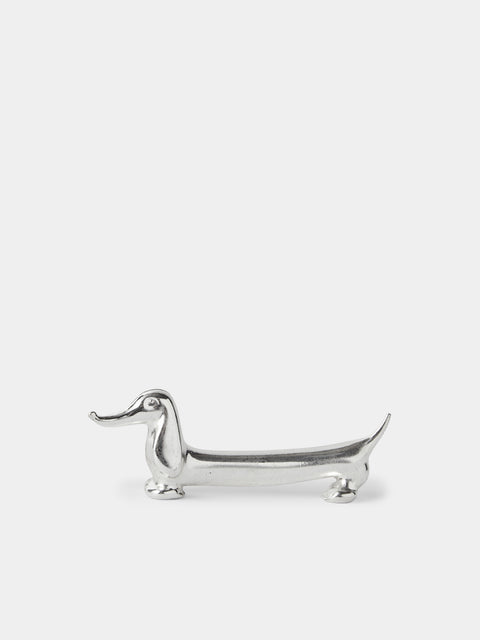 Antique and Vintage - Mid Century Silver Plated Dachshund Knife Rests (Set of 14) - Silver - ABASK - 