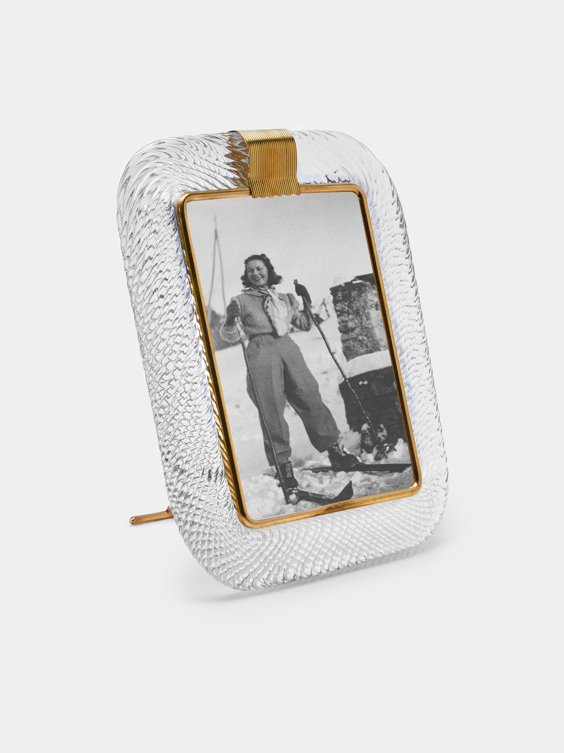 Antique and Vintage - 1960s Murano Glass Photo Frame - Clear - ABASK - 