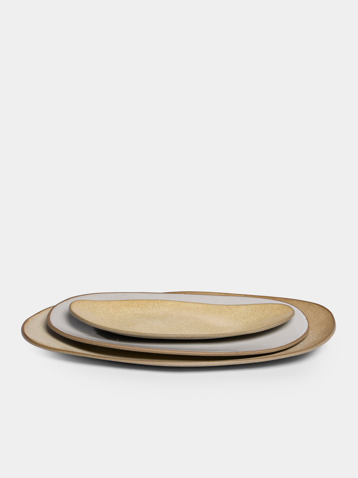 Hana Karim Studio - Hand-Built Stoneware Mixed Platters (Set of 3) - Multiple - ABASK