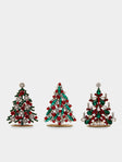 ABASK Decorations - | Set of 3 | Magical Czech Crystal Trees - Red - ABASK - 