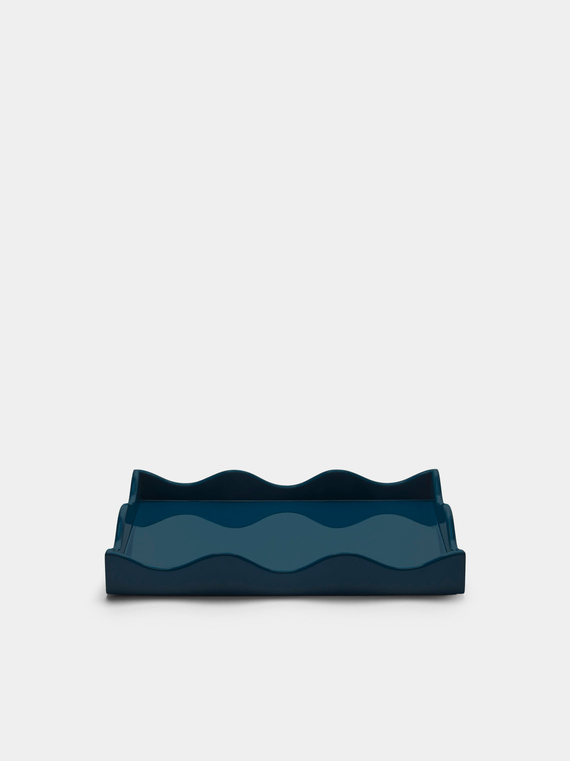 The Lacquer Company - Belle Rives Lacquered Small Tray - Navy - ABASK