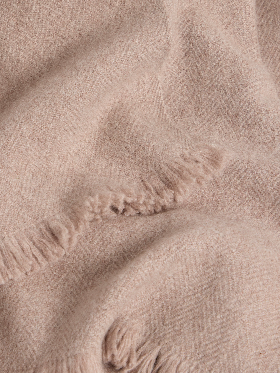 de Le Cuona - Herringbone Cashmere Throw (78.5in/2m) - Beige - ABASK