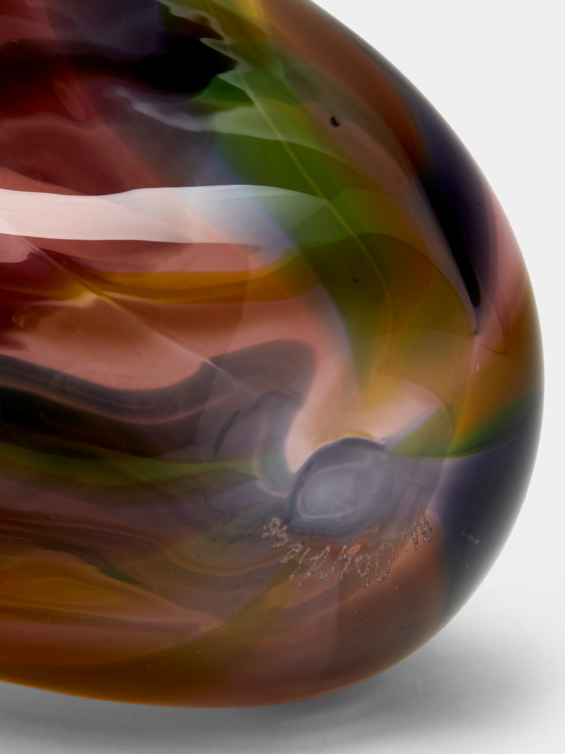 Michele Oberdieck - Striped Hand-Blown Glass Bud Vase (6.5in/17cm) - Multiple - ABASK