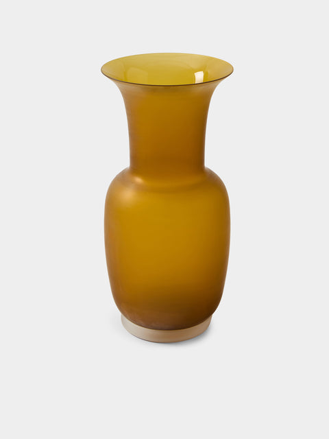 Venini - Satin Hand-Blown Murano Glass Vase (5in/12.5cm) - Yellow - ABASK - 