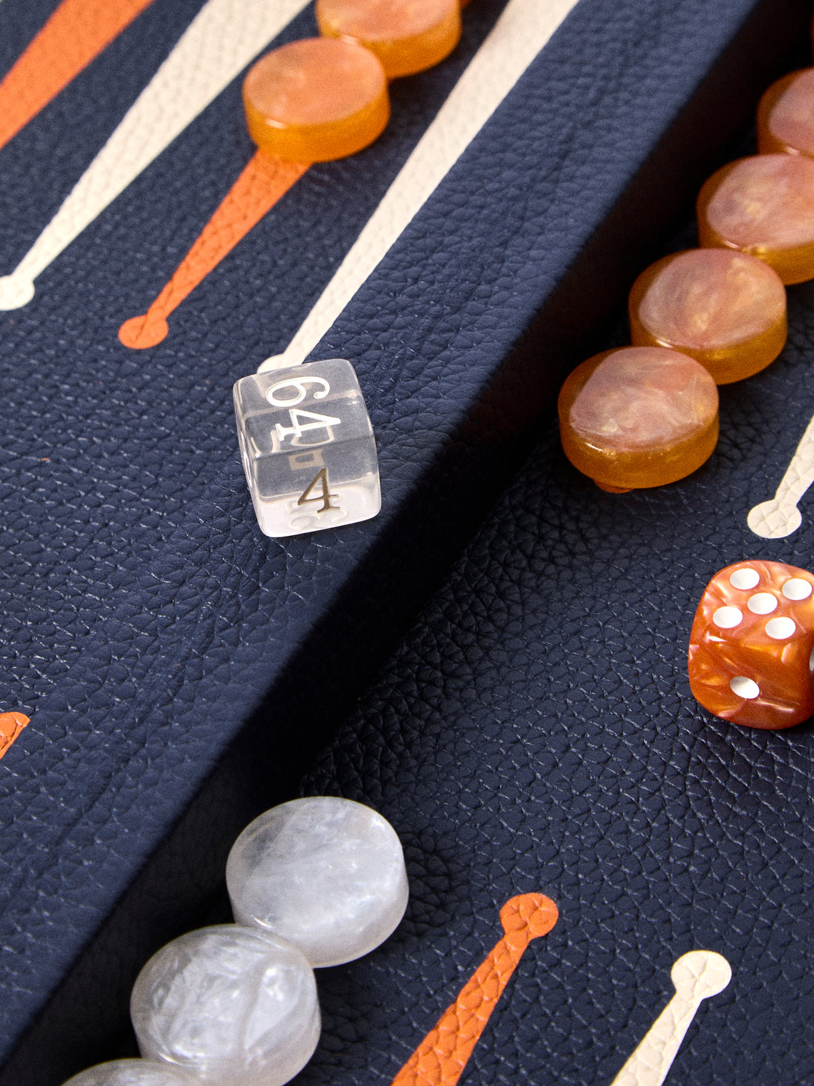 Belotier - Leather Booklet Backgammon Set - Navy - ABASK