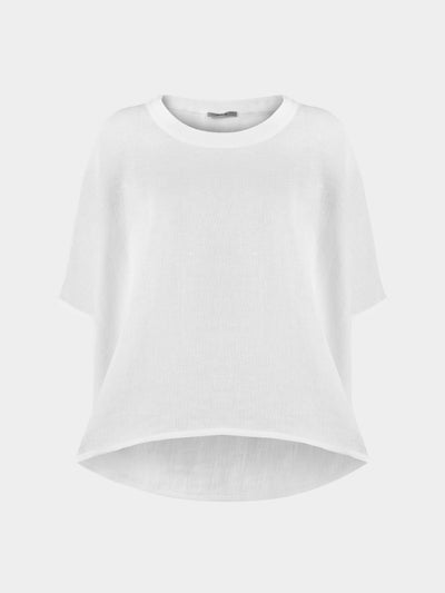 Dusan - Easy Linen T-Shirt | One Size - White - ABASK - 