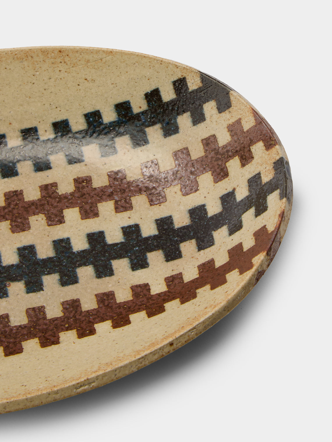 Makidani-gama - No. 1 Nerikomi Ceramic Medium Oval Bowls (Set of 4) - Multiple - ABASK