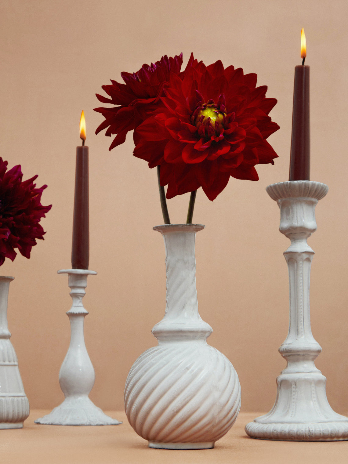 Astier de Villatte - Peggy Soliflore Hand-Glazed Ceramic Round Vase - White - ABASK