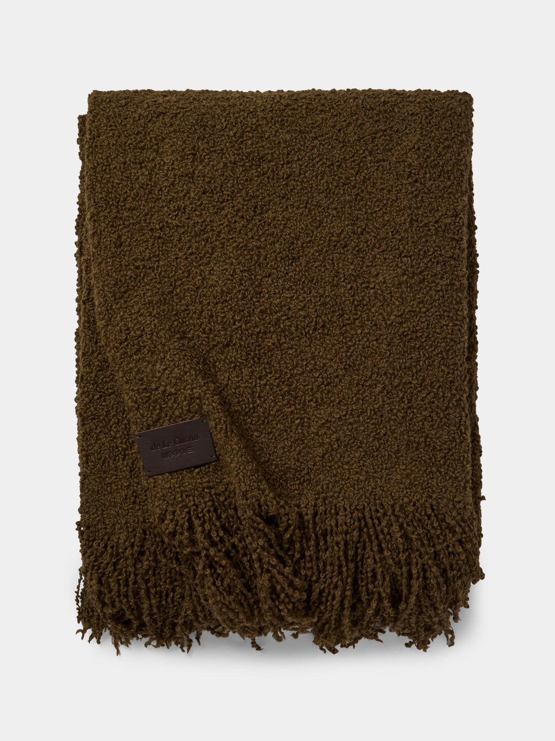 De Le Cuona - Alpaca Fringed Blanket (94.5in/2.4m) - Green - ABASK