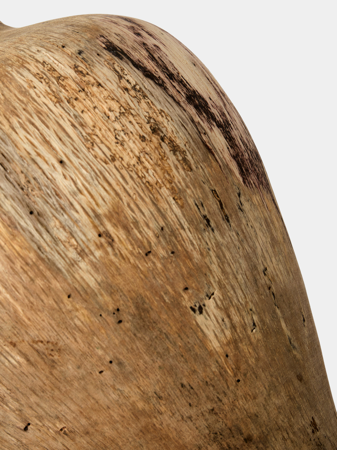 Iida Woodturning - Hand-Turned Japanese Stone Oak Earth-Finish Vase (13in/33.5cm) - Brown - ABASK