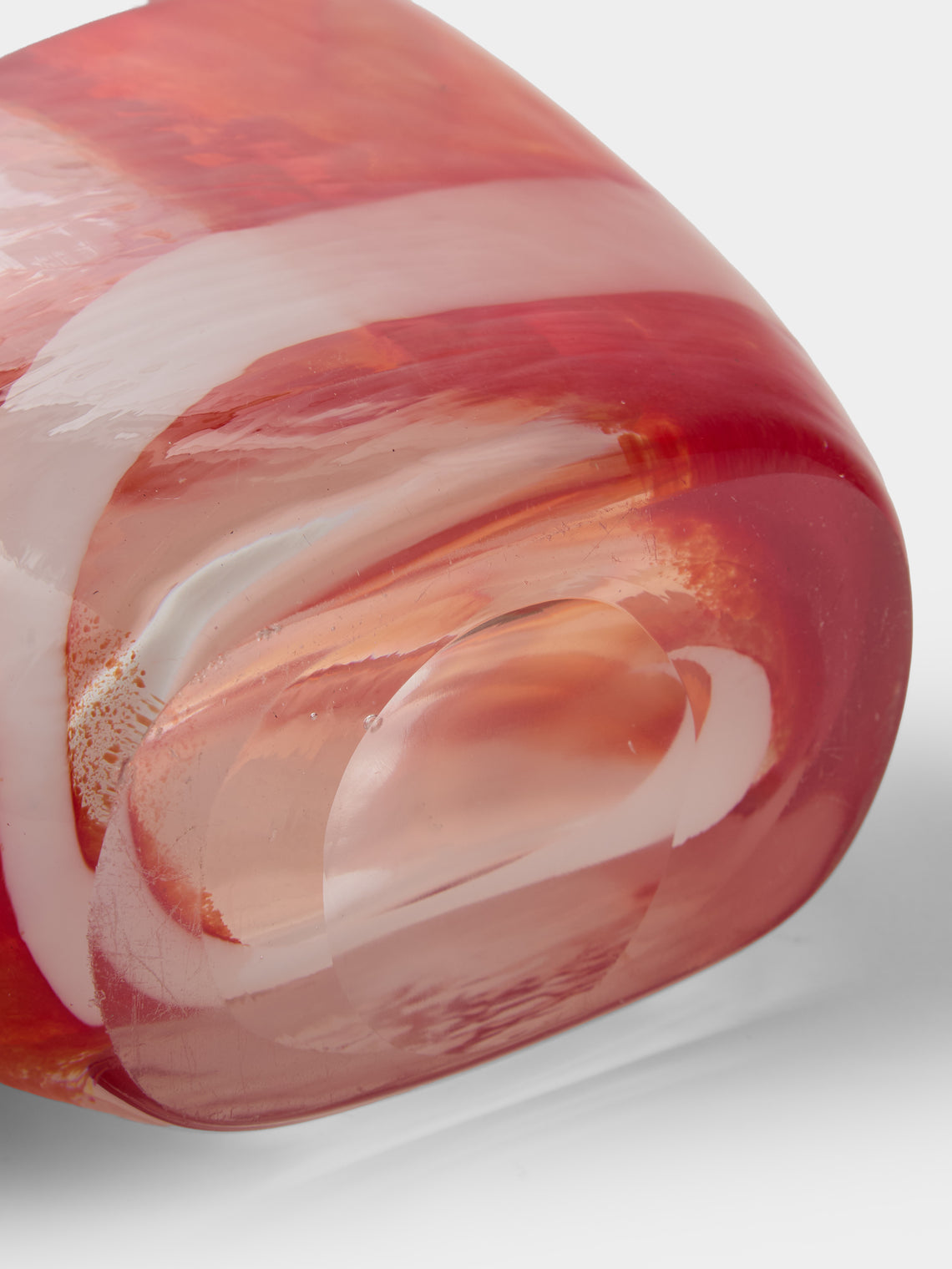 Antique and Vintage - 1960s Seguso Murano Glass Vase (11.5in/29cm) - Orange - ABASK