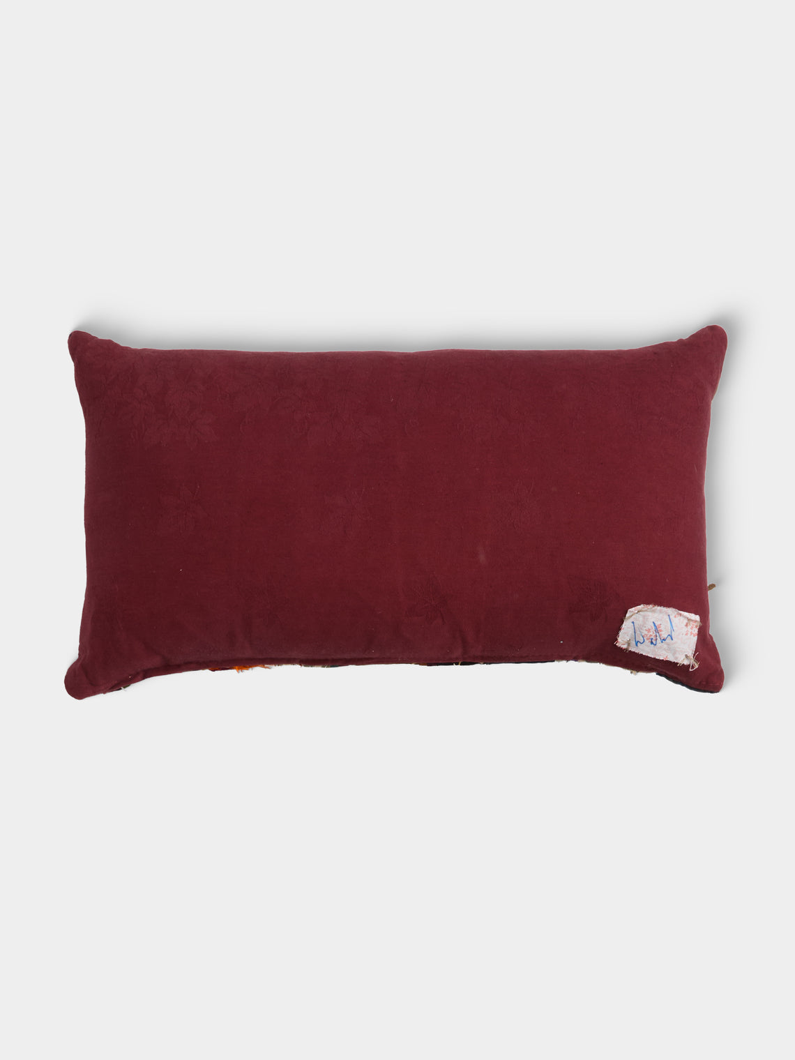 By Walid - 19th-Century Log Cabin Patchwork Damask Cushion (19.5in/50cm) - Multiple - ABASK