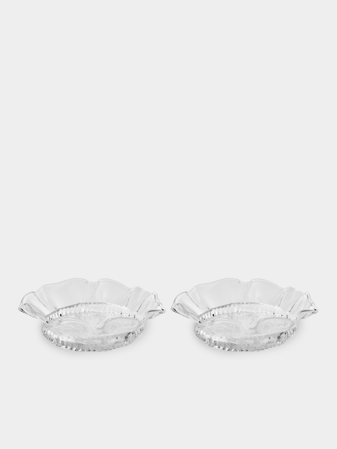 Alexander Kirkeby - Hand-Blown Crystal Dessert Bowls (Set of 2) - Clear - ABASK 