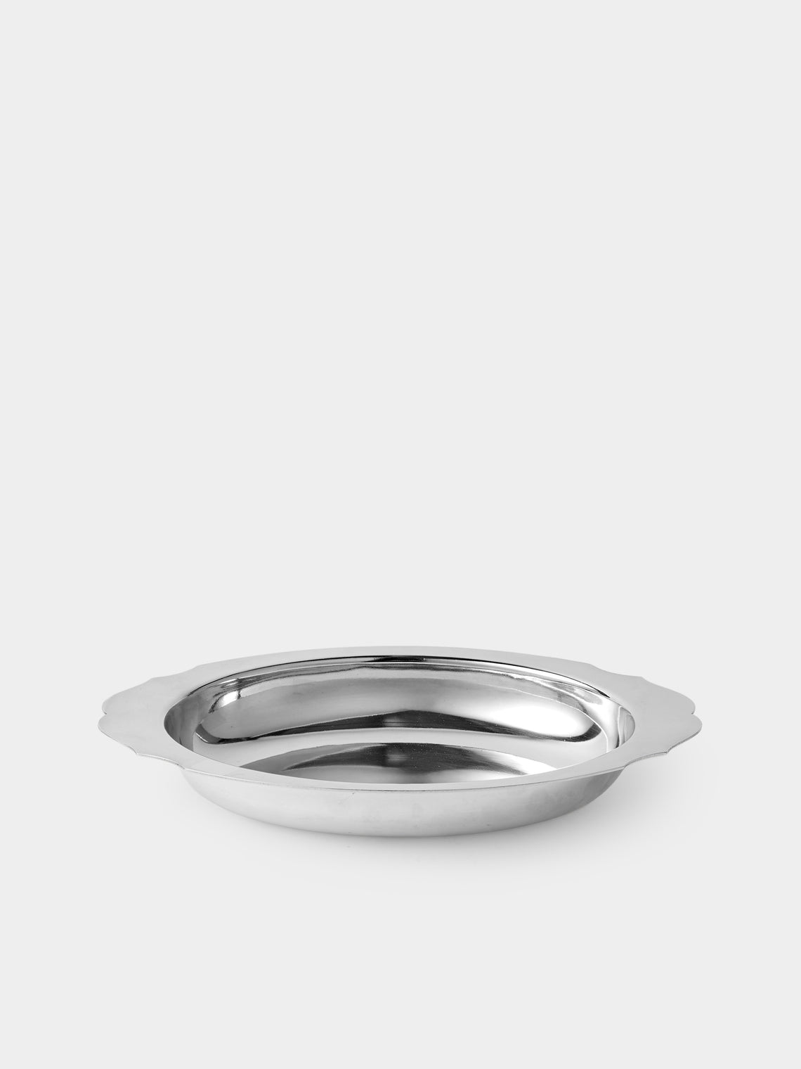 Antique and Vintage - Mid-Century Silver-Plated Oval Platter - Silver - ABASK