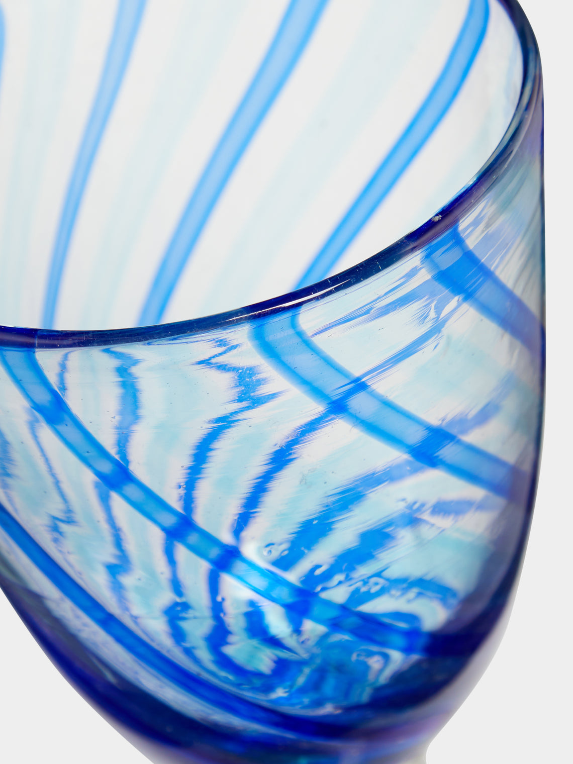 Emsie Sharp - Hand-Blown Striped Wine Glass -  - ABASK