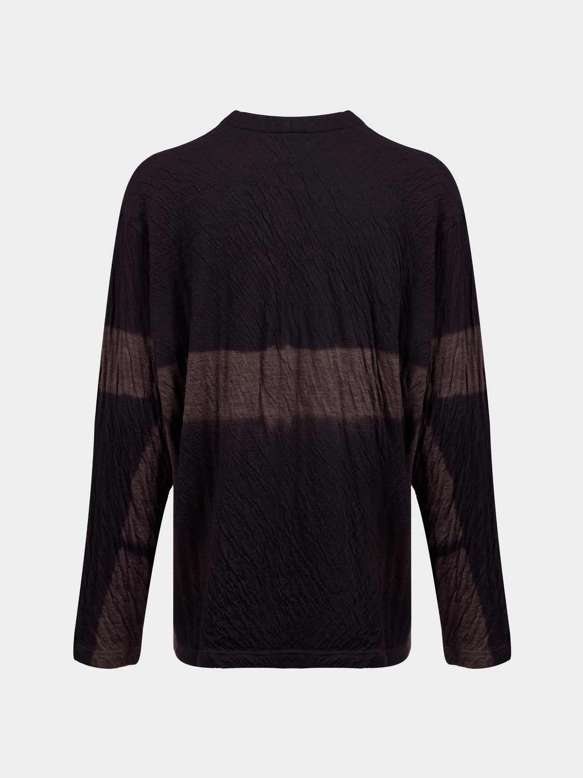 Suzusan - Shibori Wool-Blend Dual Layered Cardigan | Size: M - Black - ABASK