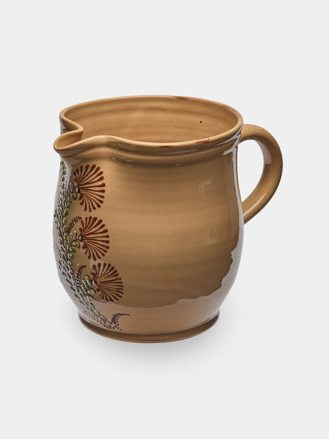 Poterie d’Évires - Flowers Hand-Painted Ceramic Jug (70.5oz/2L) - Cream - ABASK - 