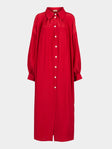 Marta Ferri - Women's Martini Silk Long Dress | Size: S/M - Red - ABASK - 