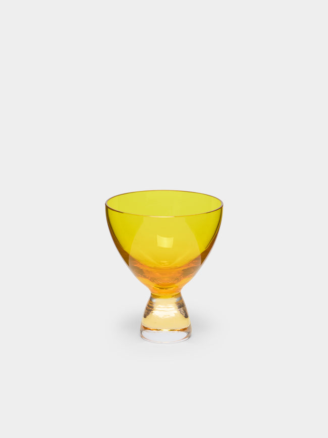 NasonMoretti - Archive Revival 1941 Hand-Blown Murano Liqueur Glasses (Set of 2) - Yellow - ABASK - 