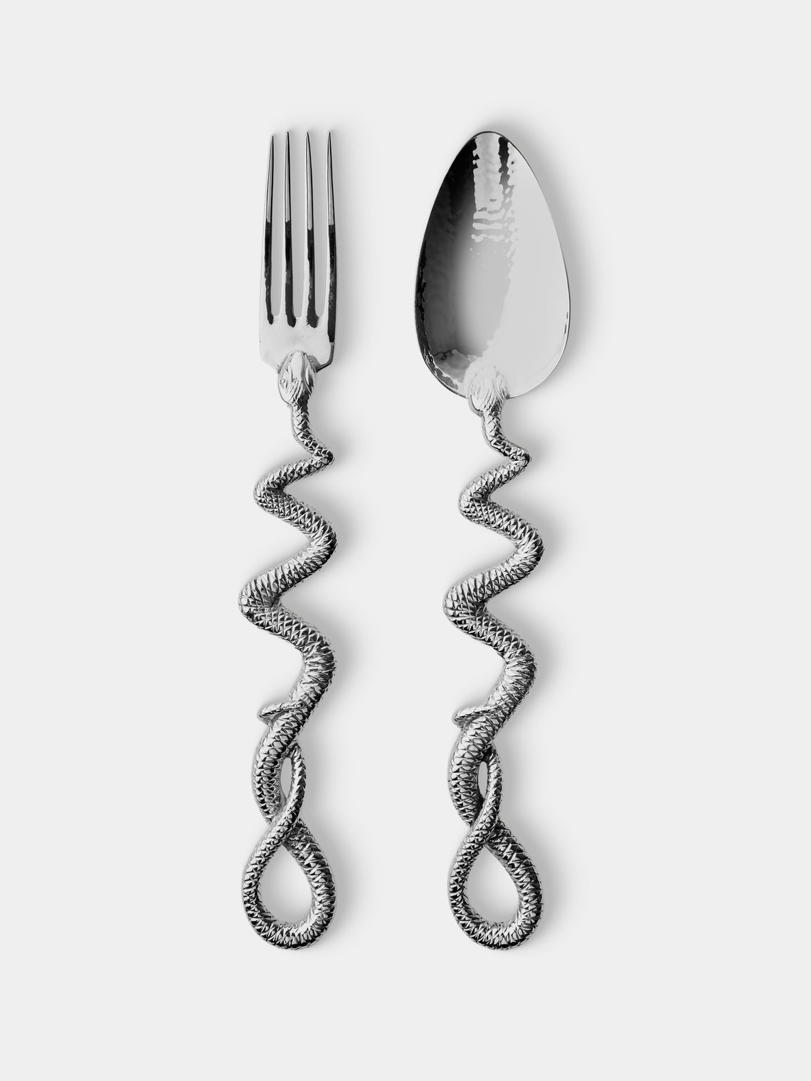 Pampaloni - Medusa Silver-Plated Serving Utensils (Set of 2) - Silver - ABASK - 