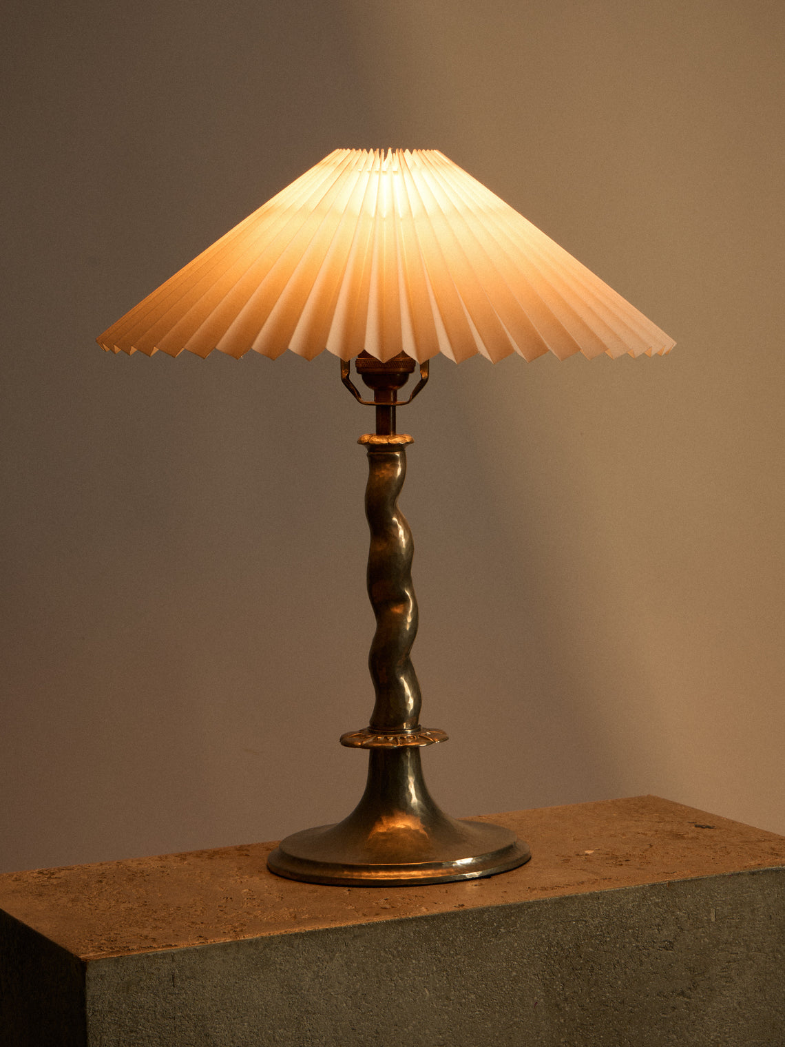 Antique and Vintage - 1920 Harald Notini Model 6891 Pewter Table Lamp - Silver - ABASK
