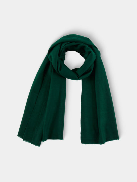 Me & K - Cashmere Solid Twill Scarf (78.5in/2m) - Green - ABASK - 