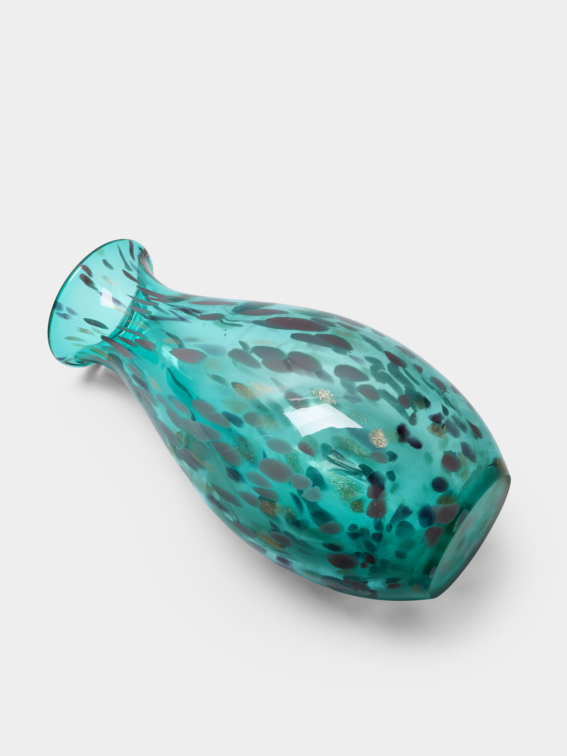Antique and Vintage - 1960s Linea Mary Murano Glass Vase (12in/30.5cm) - Blue - ABASK