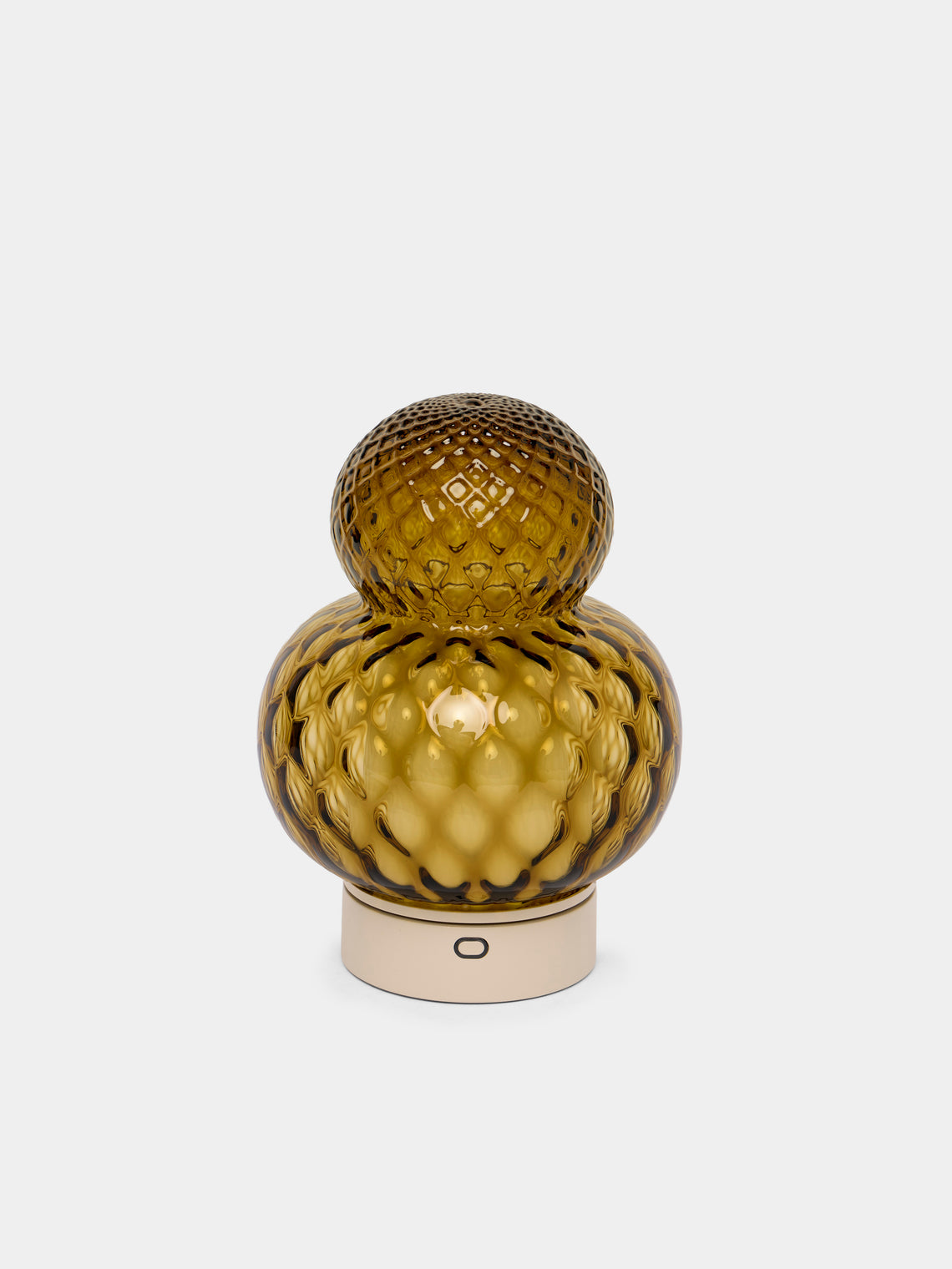 NasonMoretti - Bibendum Hand-Blown Murano Glass Portable Table Light - Brown - ABASK - 