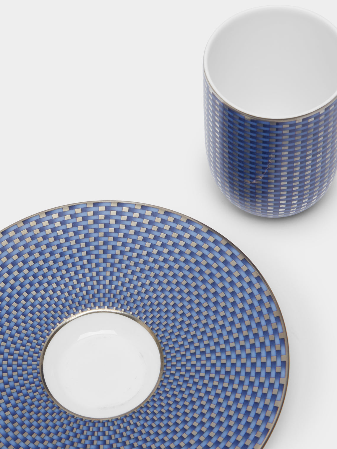 Raynaud - Trésor Bleu Porcelain Espresso Cup and Saucer (Set of 2) - Blue - ABASK