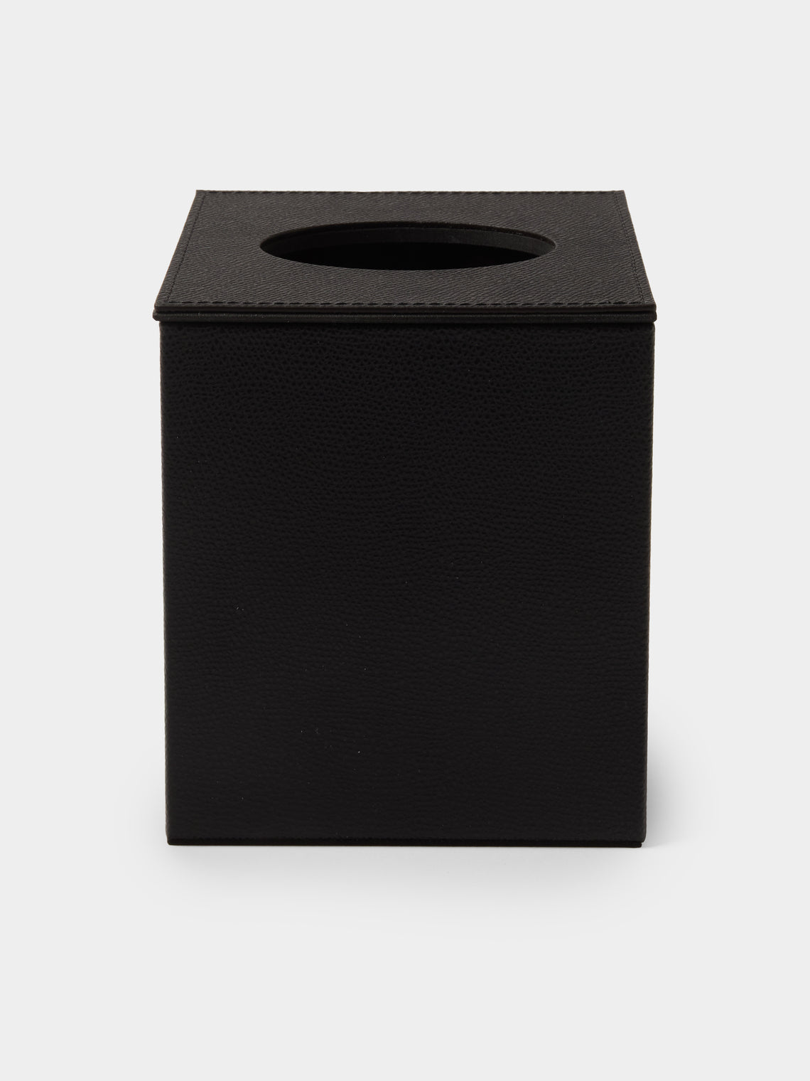 Pinetti - Leather Magnetic Tissue Box - Black - ABASK - 