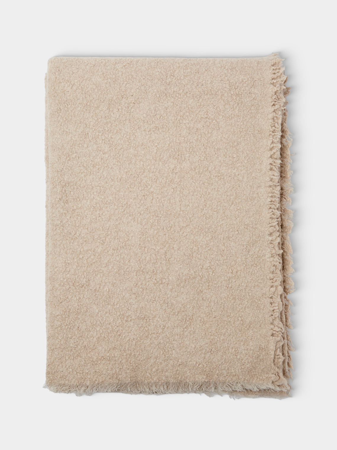 Alonpi - Regi Cashmere and Silk Blanket (82.5in/2.1m) - Beige - ABASK - 