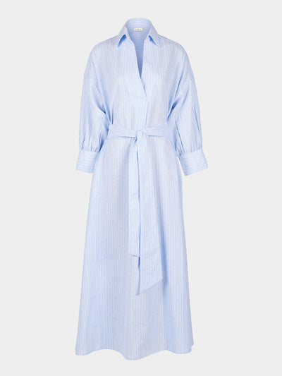 A.Shirt - Cordelia Linen Dress - Blue - ABASK - 