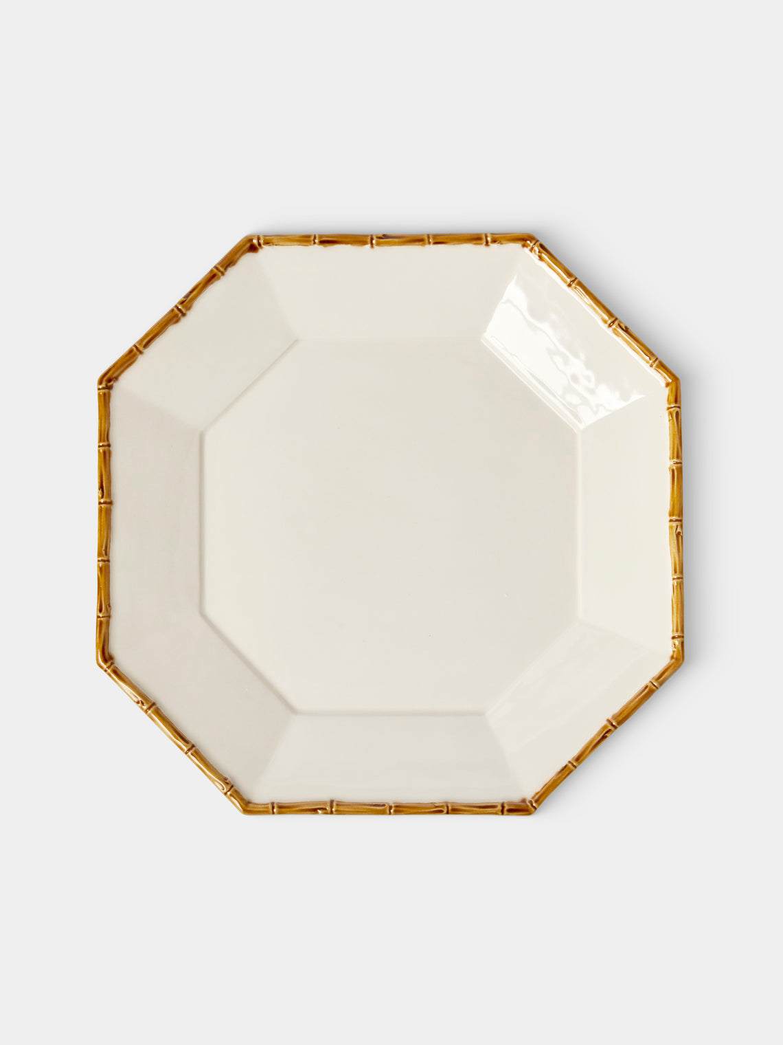 Verdolini - Bamboo Hand-Painted Ceramic Cake Stand - White - ABASK