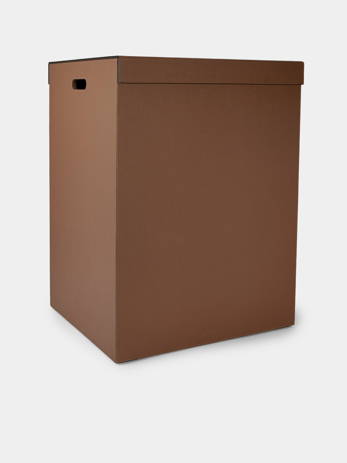 Giobagnara - Parma Leather Large Laundry Basket - Brown - ABASK