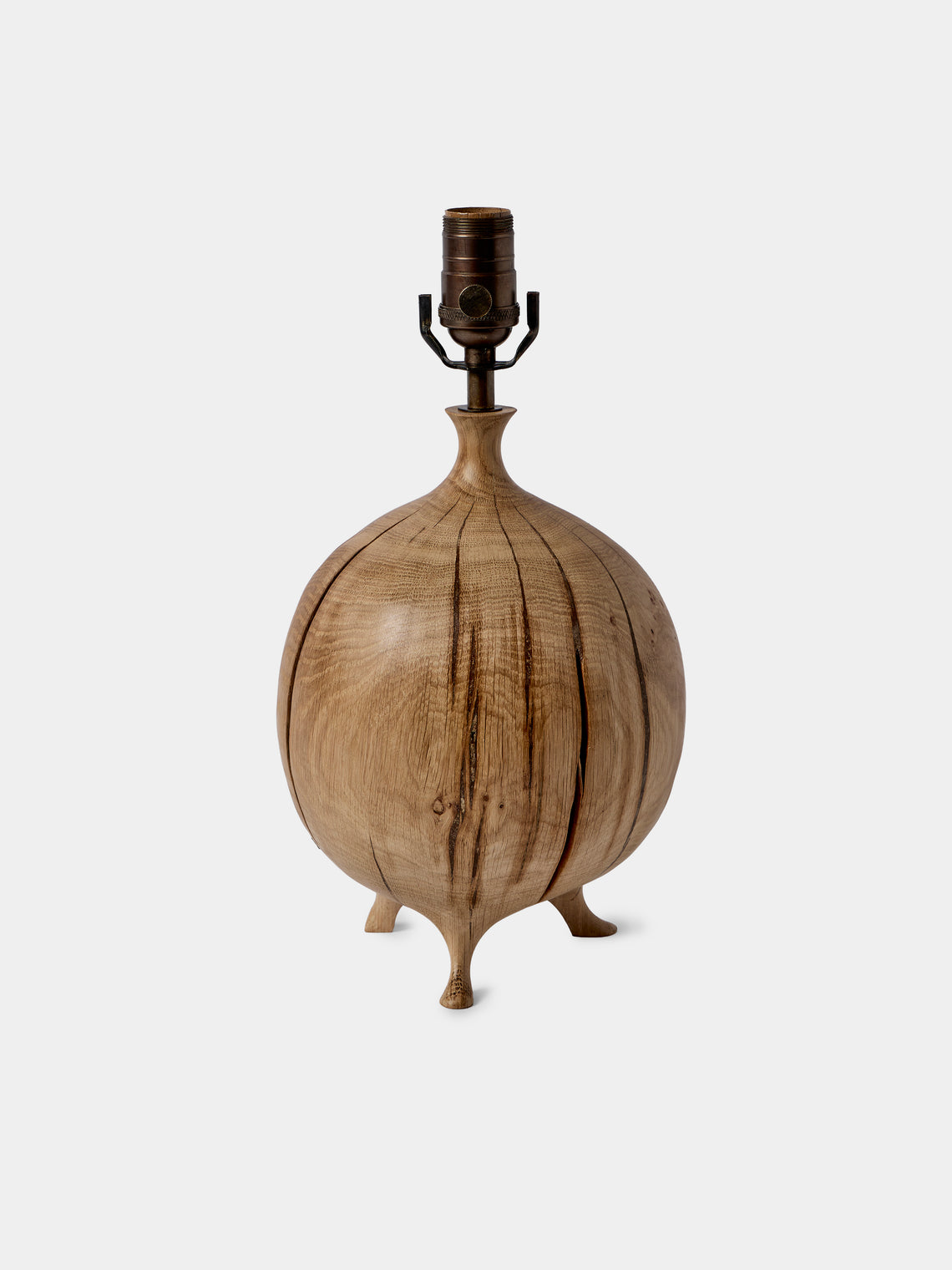 Jamie Gaunt Designs - No. 9 Ball Natural Oak Table Lamp - Natural - ABASK - 