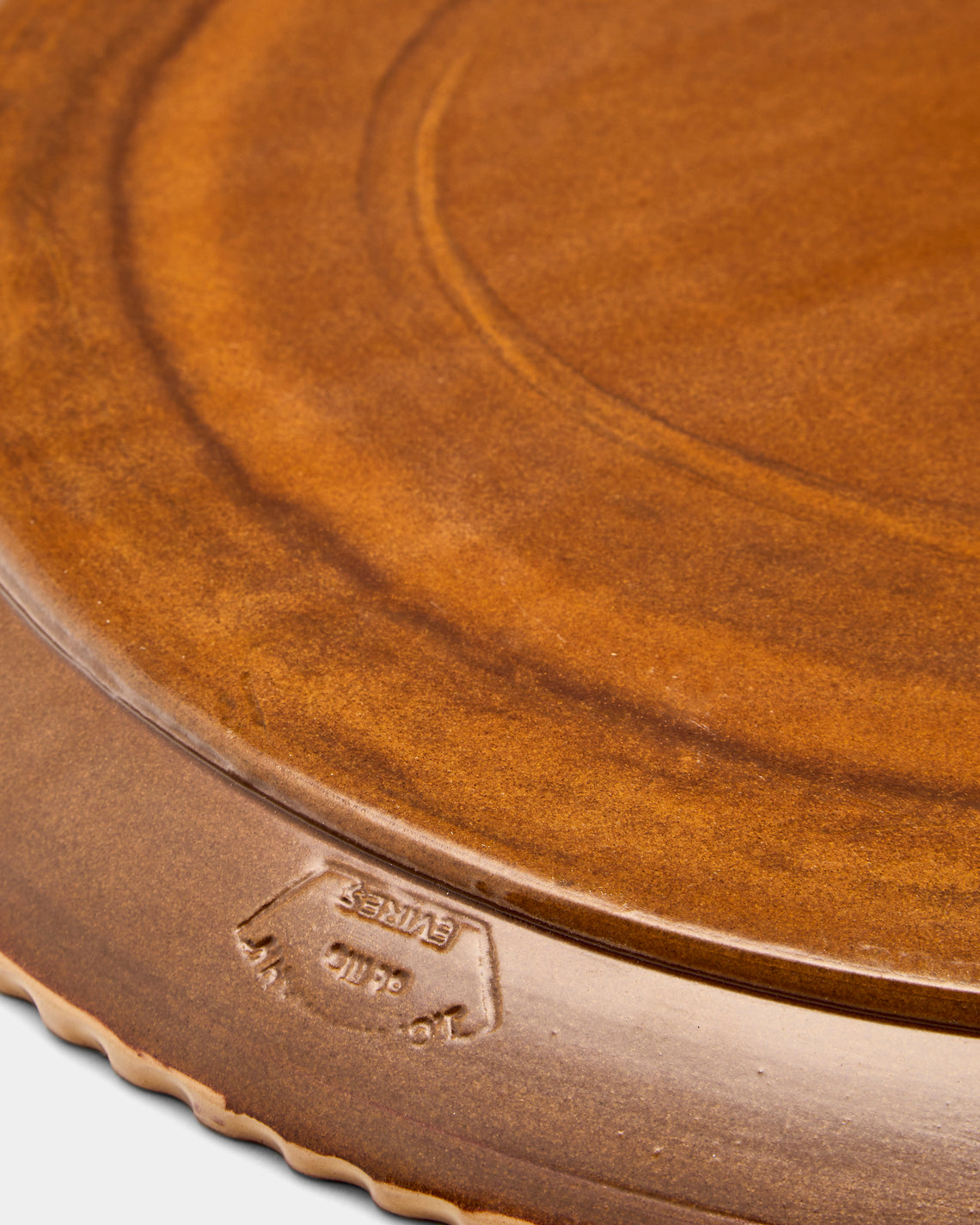 Poterie d’Évires - Donkeys Hand-Painted Ceramic Extra Large Round Platter - Cream - ABASK