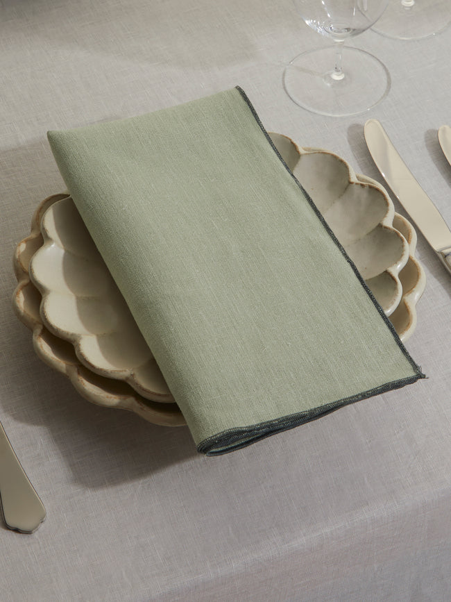 Borgo delle Tovaglie - Filo Linen Extra Large Napkins (Set of 4) - Green - ABASK
