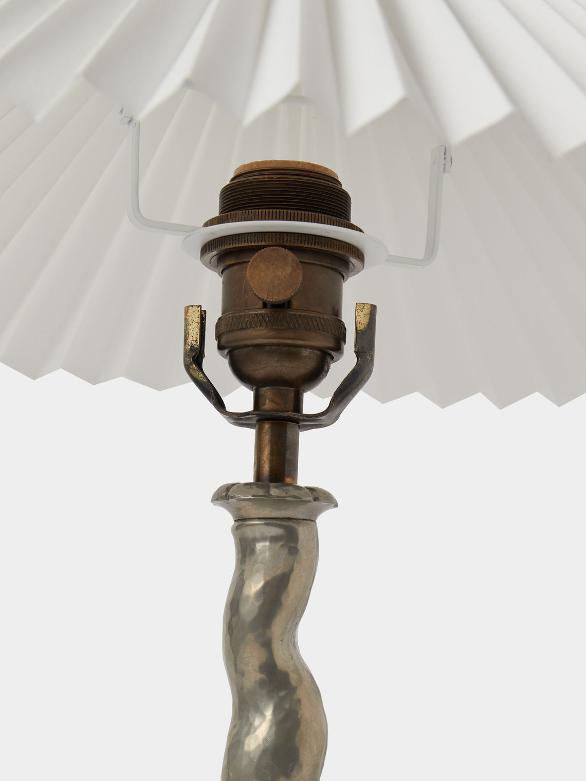 Antique and Vintage - 1920 Harald Notini Model 6891 Pewter Table Lamp - Silver - ABASK
