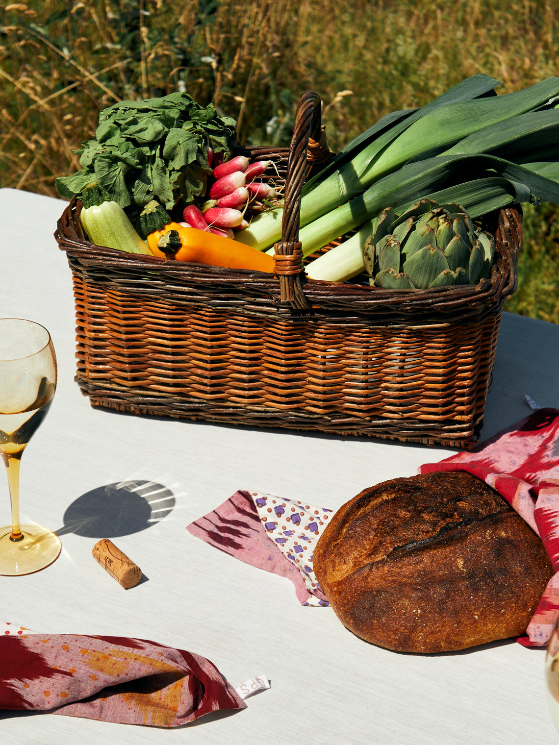 Valérie Lavaure - Handwoven Willow Rectangular Basket -  - ABASK