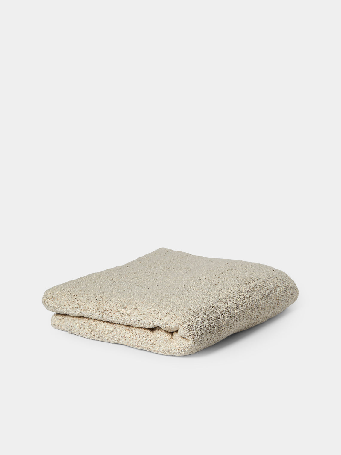 Valentina Hoyos - Patchwork Cotton Bedspread (110in/2.8m) - Natural - ABASK