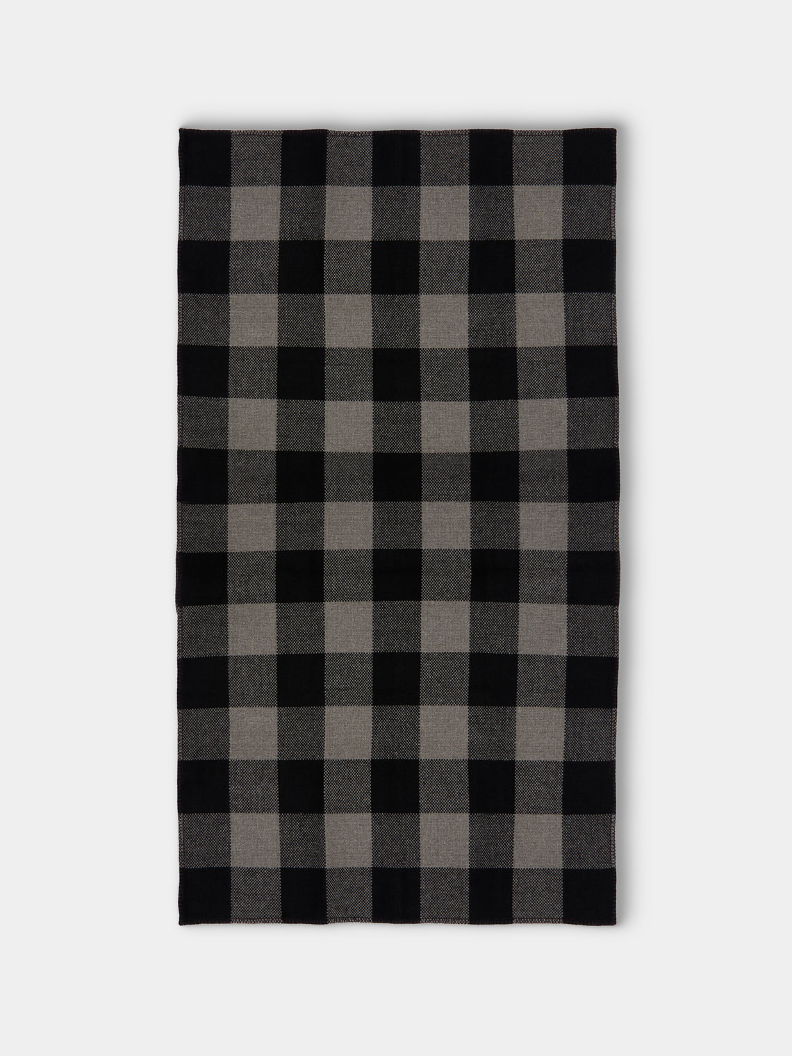 Denis Colomb - Kutang Plaid Yak Blanket (79in/2m) - Black - ABASK - 
