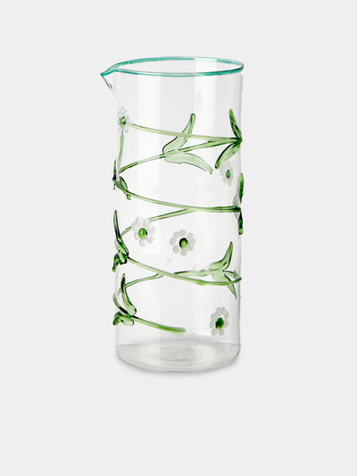 Alya Tannous - Daisy Hand-Blown Glass Carafe - Clear - ABASK - 