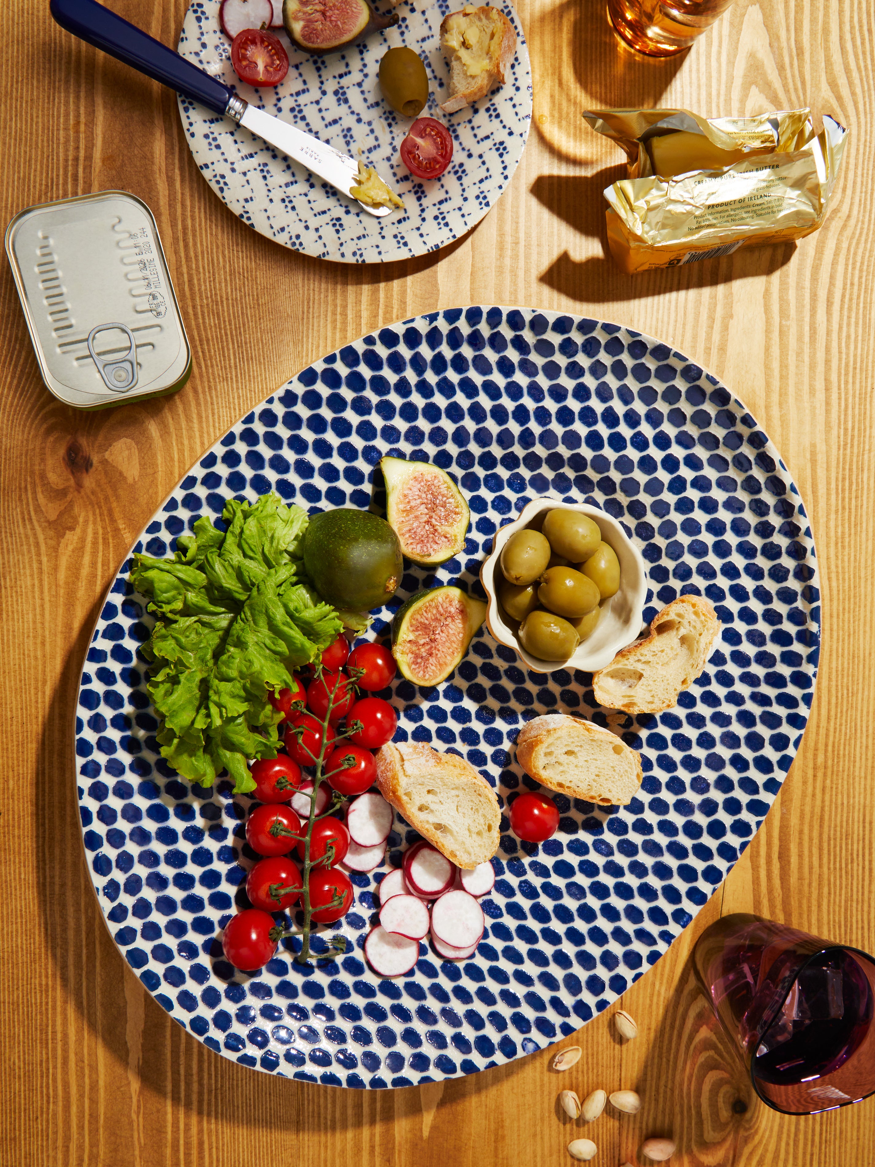 Hand-Printed Ceramic Banquet Platter