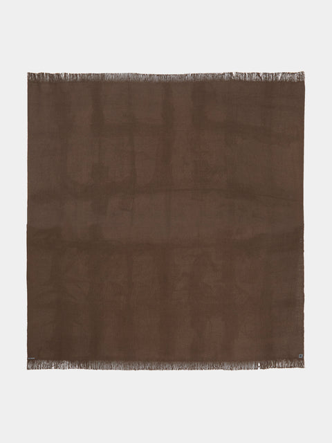 Denis Colomb - Mongolia Nubby Nomad Wool Bed Blanket (110in/2.8m) - Brown - ABASK - 