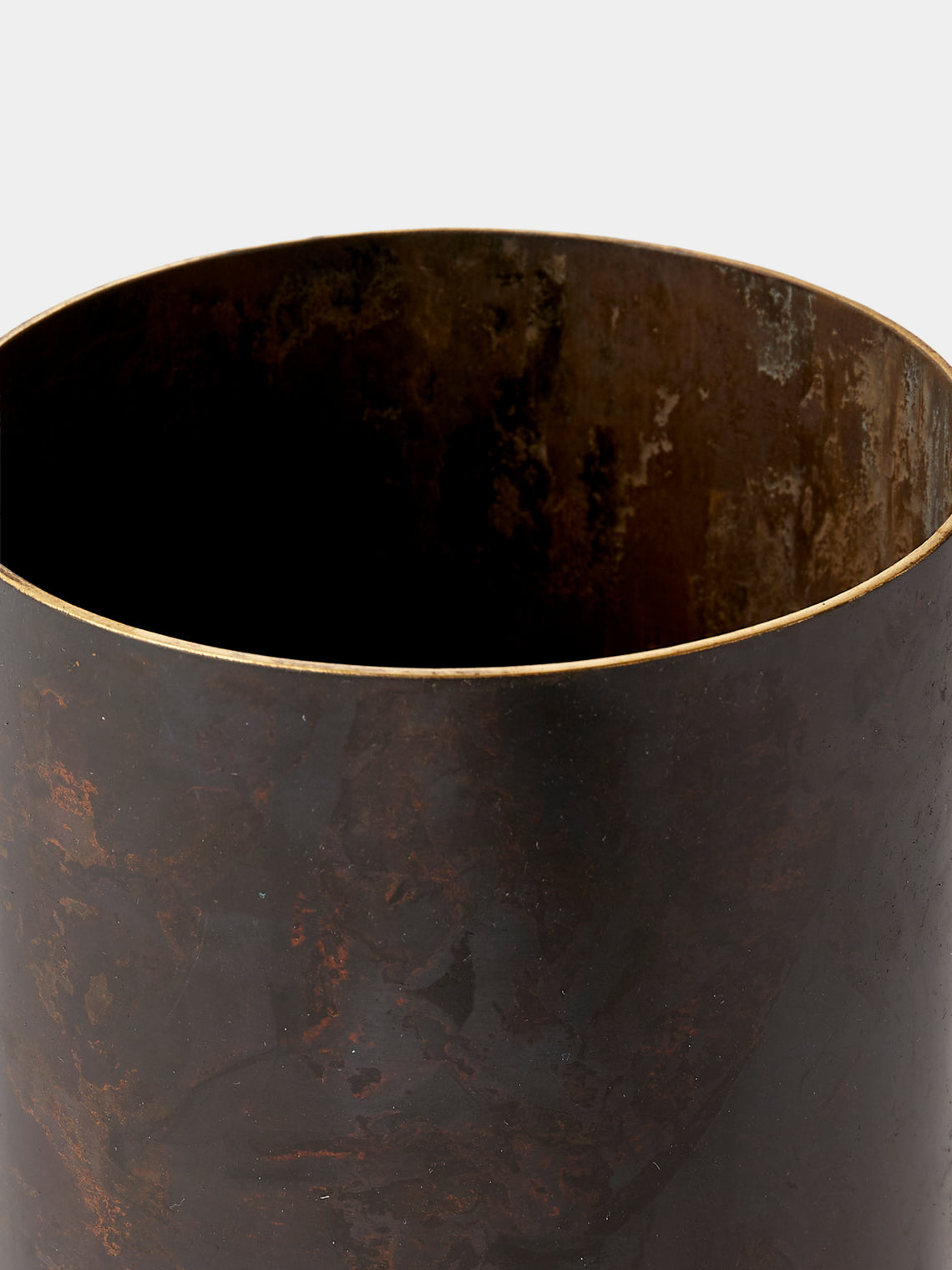 Carl Auböck - Brass and Cast Iron Vase on Pedestal (9.5in/24cm) - Black - ABASK