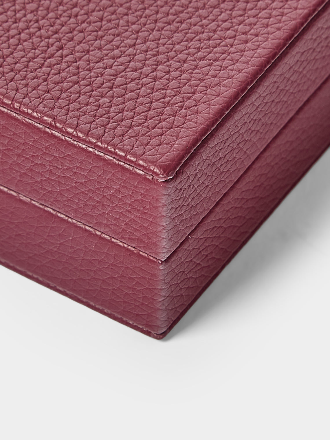 Belotier - Leather Playing Cards Box - Burgundy - ABASK