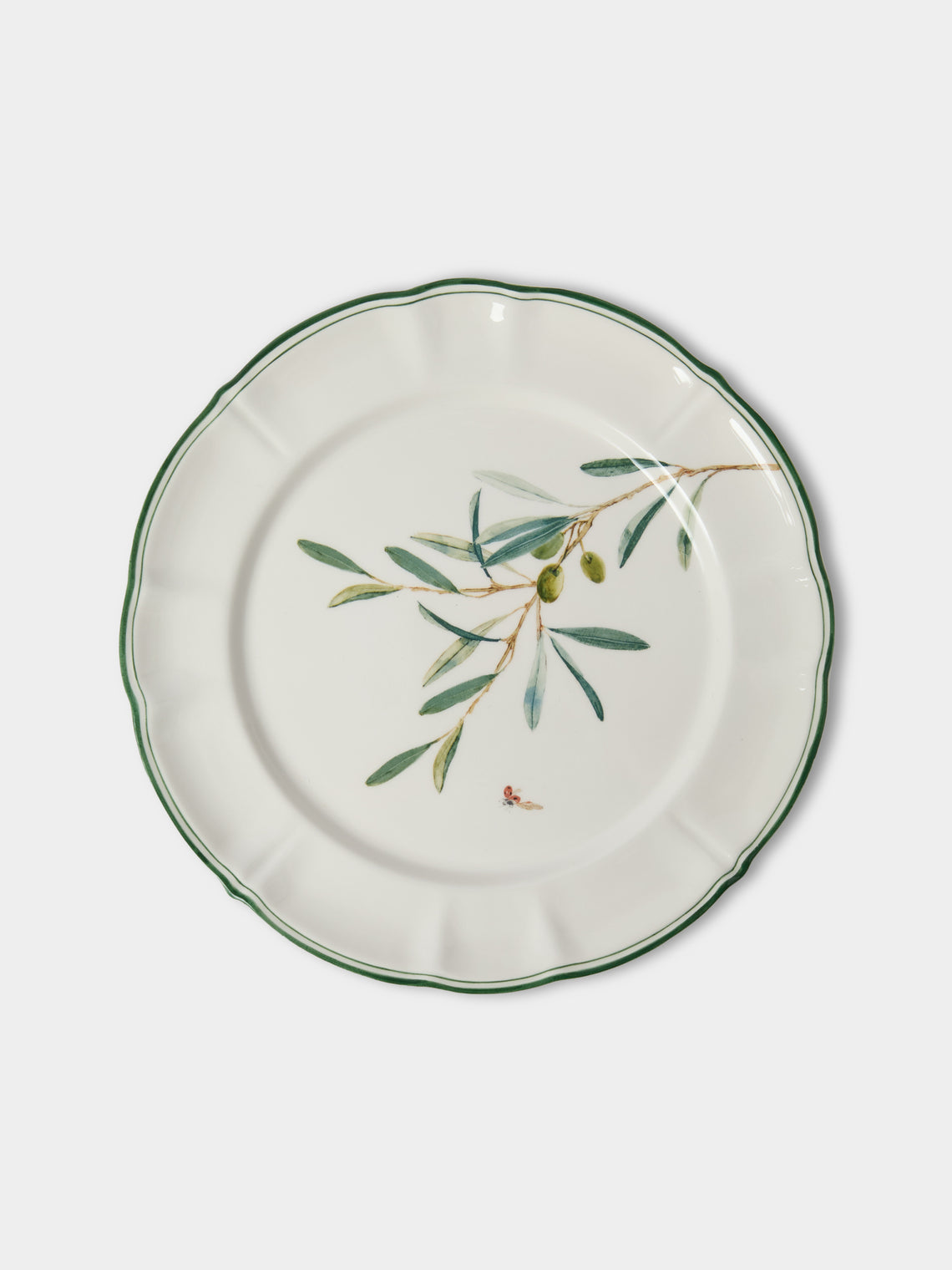 Laboratorio Paravicini - | Set of 6 | Ulivi Ceramic Dinner Plates (10in/26cm) - Green - ABASK