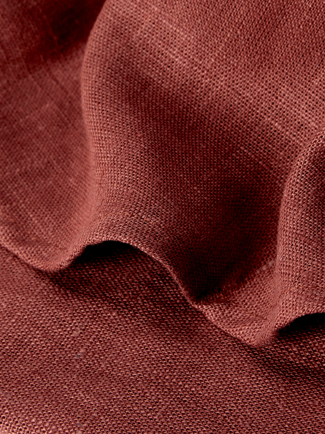 Volga Linen - Linen Round Tablecloth (110in/2.8m) - Red - ABASK