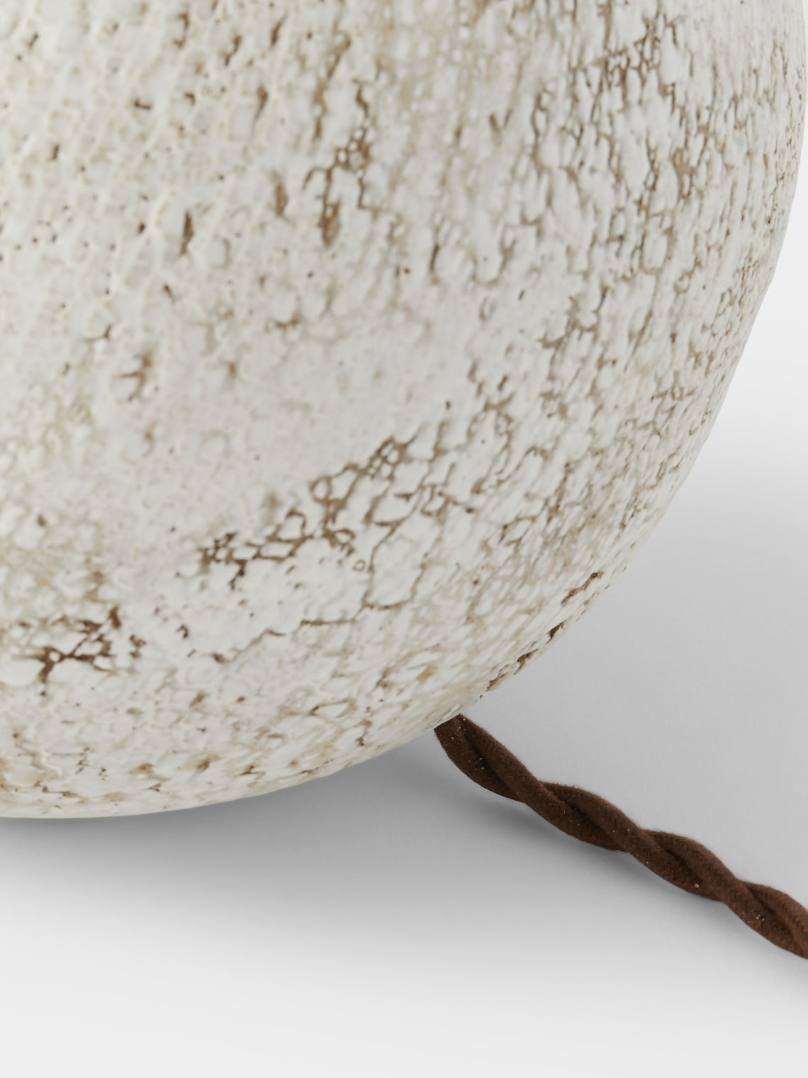 Peter Speliopoulos Projects - Hand-Glazed Stoneware Table Lamp - White - ABASK