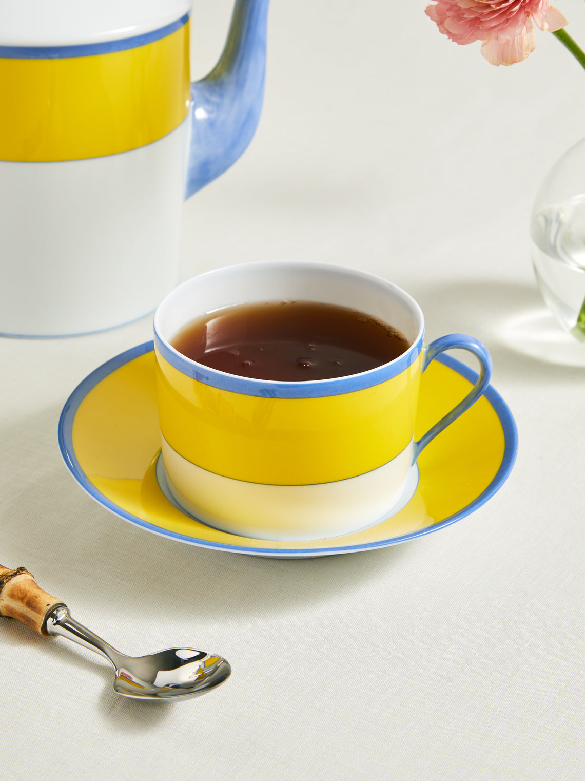Robert Haviland & C. Parlon - Monet Porcelain Breakfast Cup and Saucer (Set of 2) - Yellow - ABASK